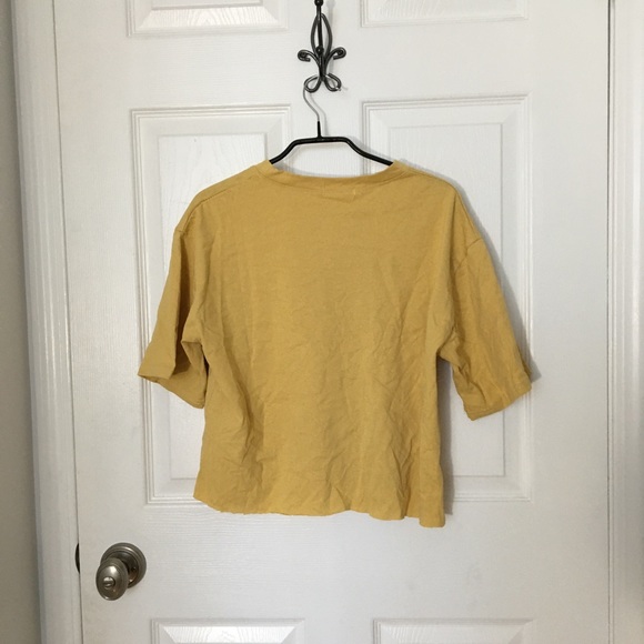 SOLD❗️2/$10 Mustard word Tee - Picture 2 of 2